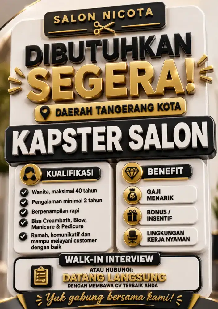 DI BUTUHKAN KAPSTER BERPENGALAMAN
