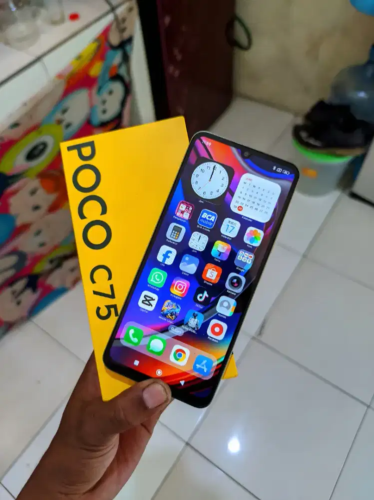 Jual cepat poco c75 mulus full ori 8+8/256gb siap pakai