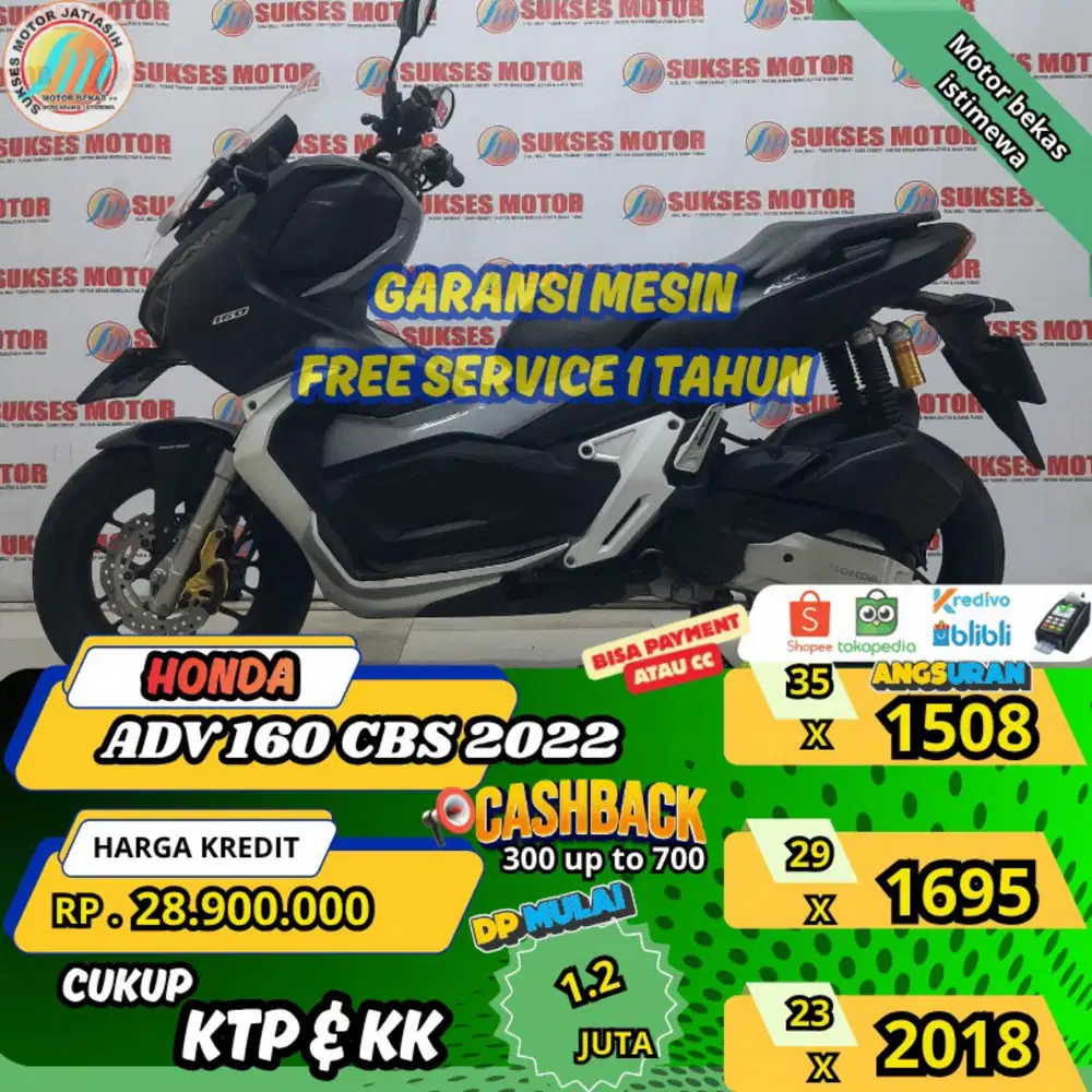 HONDA ADV 160 CBS 2022 PROMO PAMERAN SUKSES SYRTKTP&KK(SUKSESMOTOR)