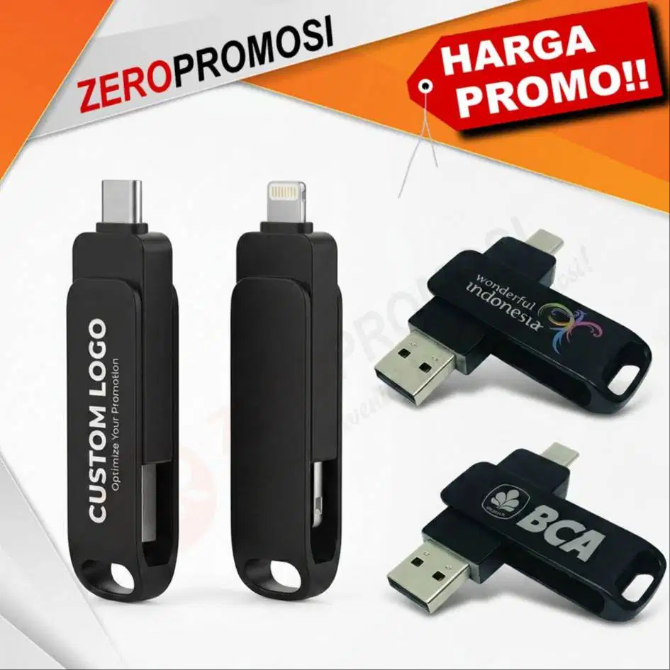 Flashdisk Rotate Metal TPCMT01 Type-C Custom Logo Souvenir Teknologi