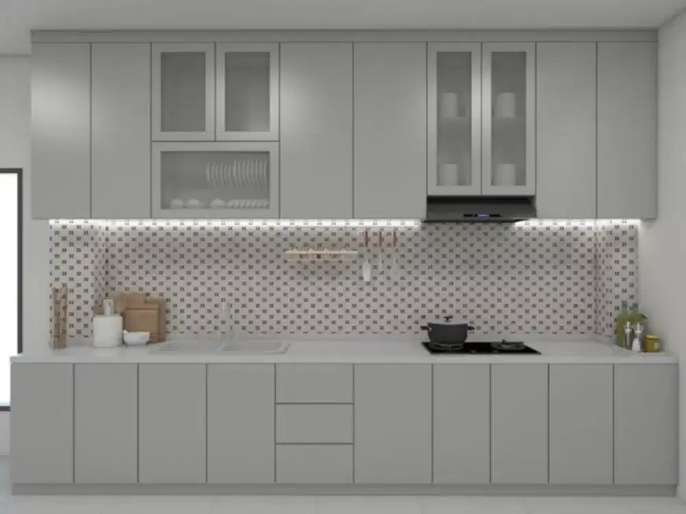 Kitchen set , Backdrop tv , Tempat tidur , Lemari
