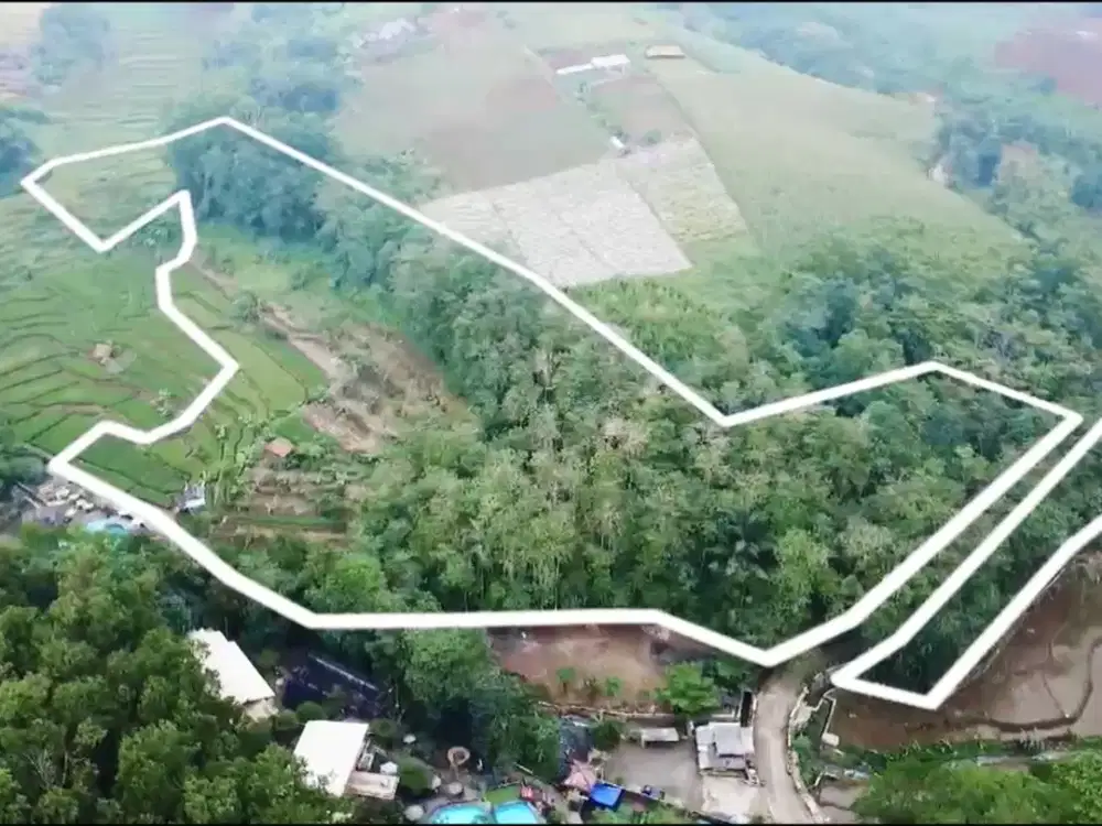 Dijual Tanah Kebun Jati + Sawah Pinggir Jalan di Darangdan Purwakarta
