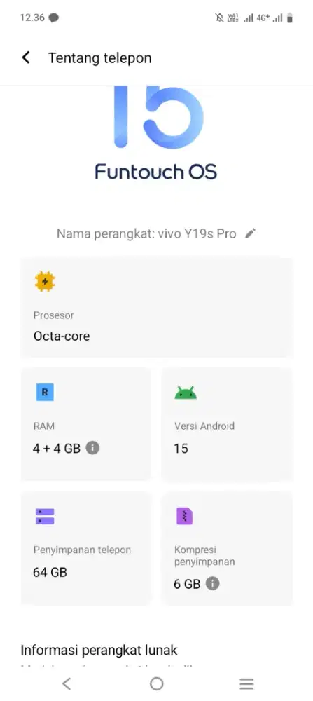 Jual HP vivo Y12s pro fullshett bergaransi resmi