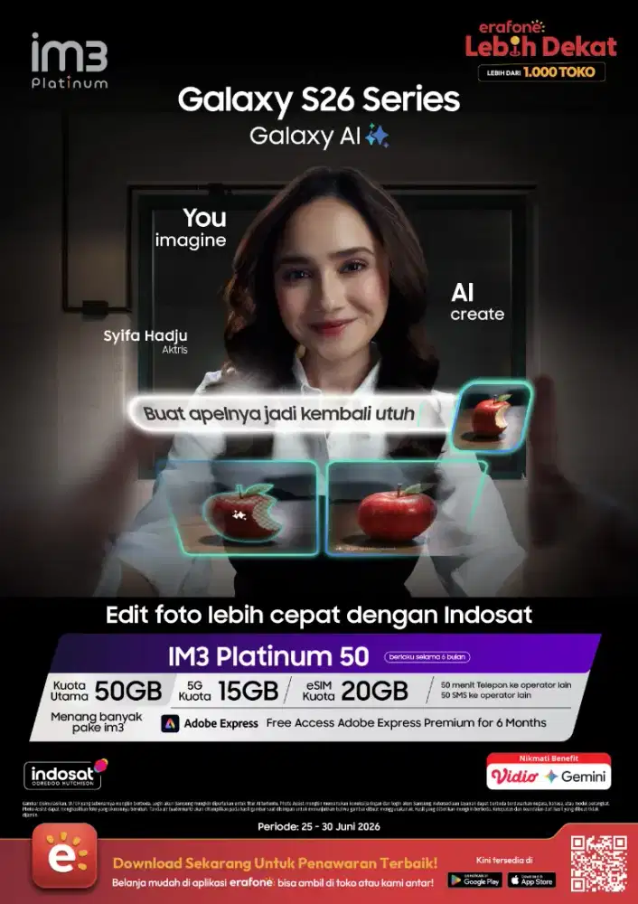 PROMO TERAKHIR! Samsung Galaxy S26 Series + Free Kuota 6 Bulan Full