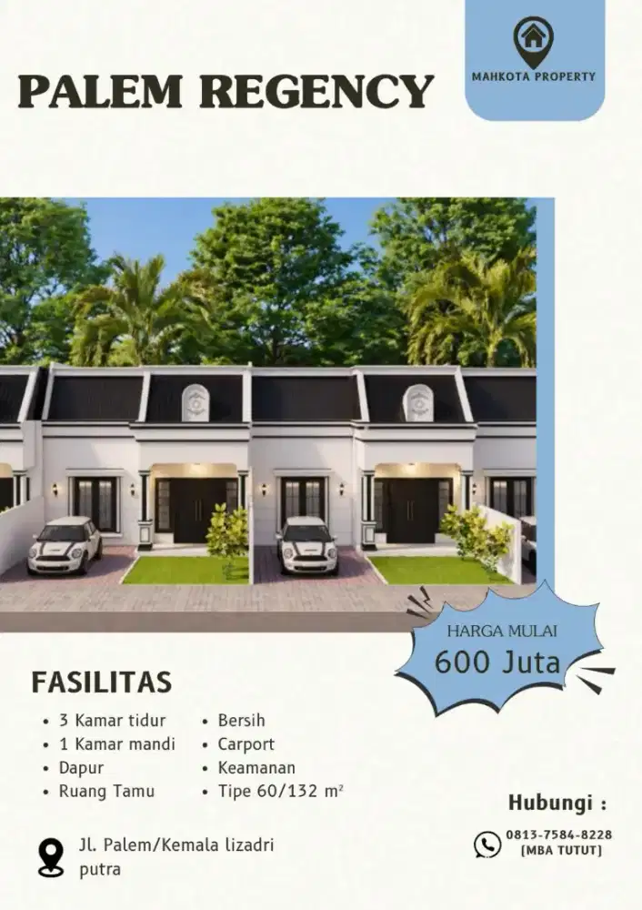 NEW PALEM REGENCY UKURAN 6X22 METER KAMAR 3