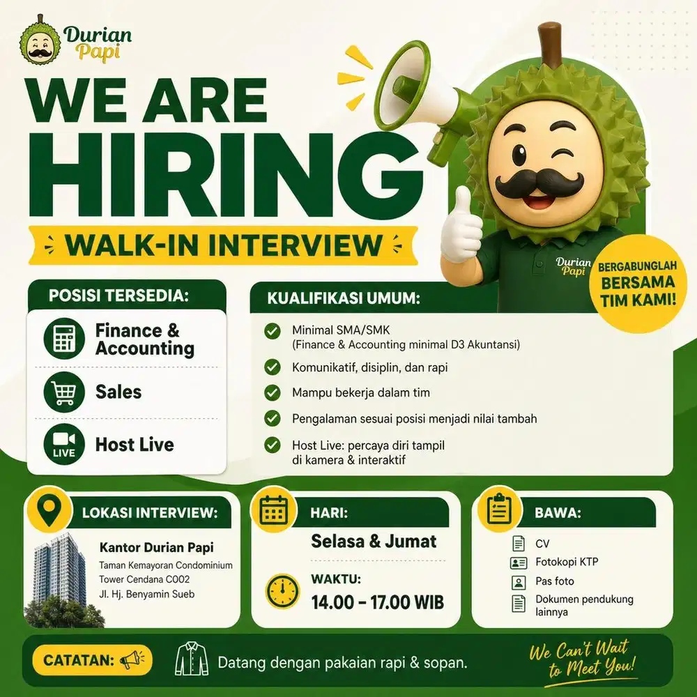 SALES/ADMIN/ACCOUNTING/ADMIN OPERASIONAL