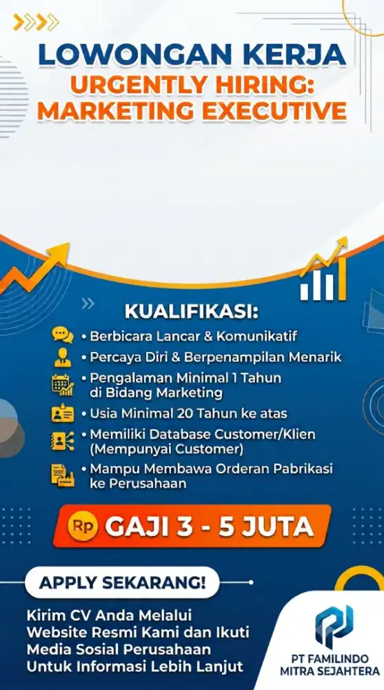 Lowongan untuk posisi Marketing