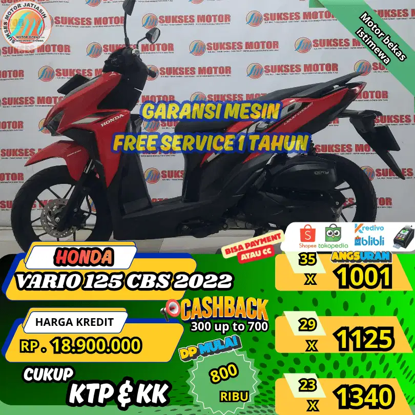 HONDA VARIO 125 CBS 2022 PROMO PAMERAN SUKSES SYRTKTP&KK(SUKSESMOTOR)