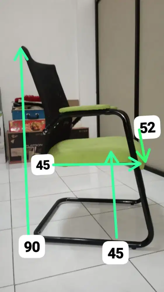 KURSI KANTOR BEKAS TANPA RODA