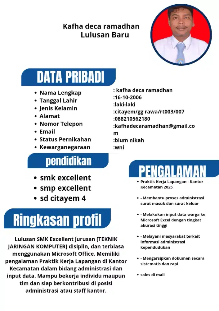 Saya sedang mencari pekerjaan