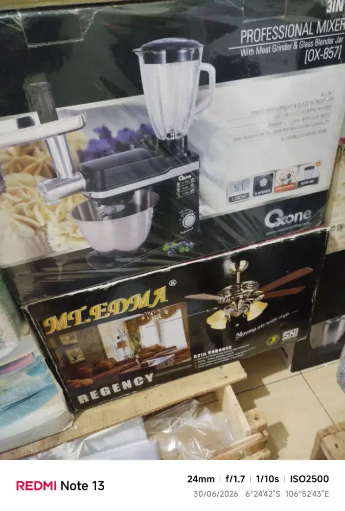 Mixer oxone dan kipas gantung masih baru