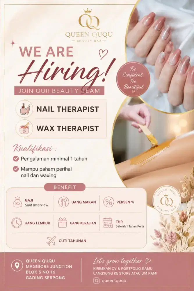 Lowongan nail therapis dan wax therapist