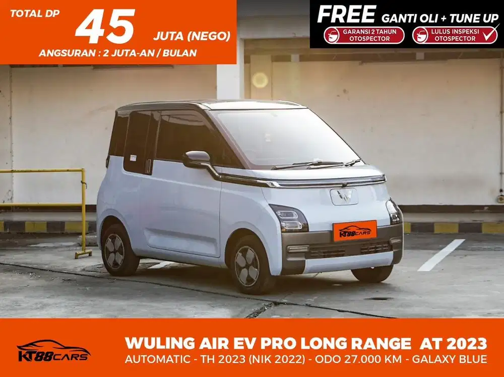 [BERGARANSI] WULING AIREV PRO LONG RANGE TAHUN 2023 BIRU LOW KM