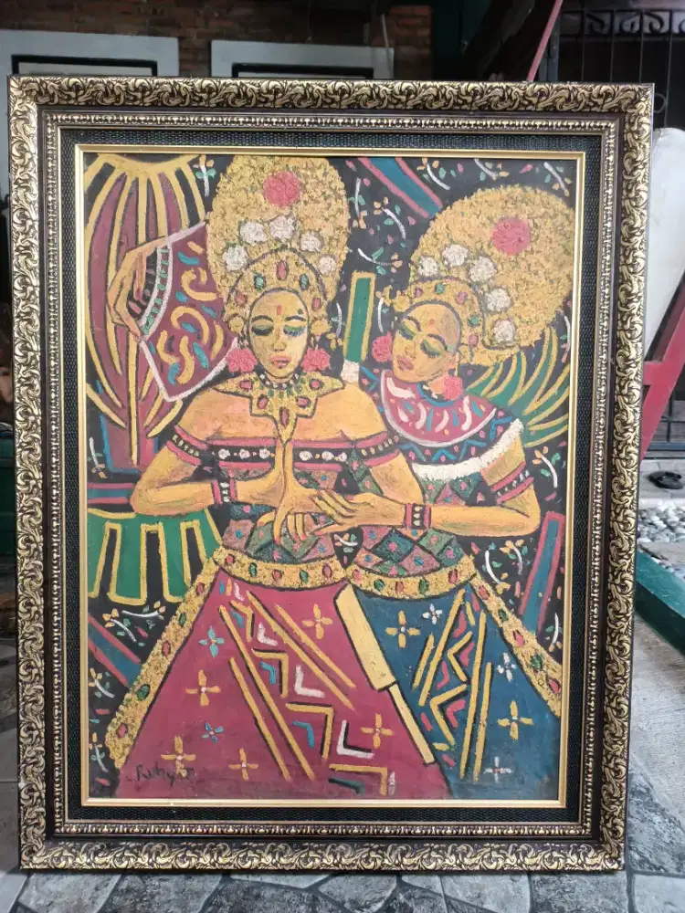 10 buah lukisan kanvas...utuh
