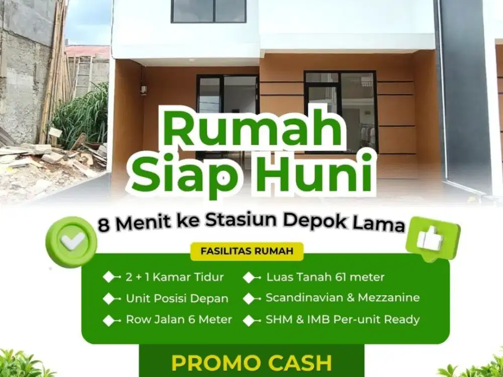 HUNIAN ISLAMI MODERN & STRATEGIS DI DEPOK Lokasi Strategis Dekat Stasiun Depok & Tol Desari