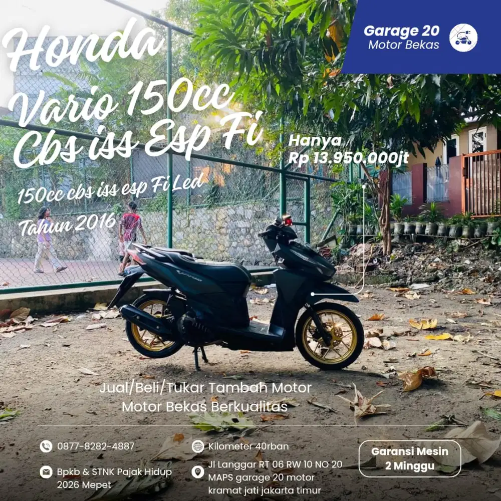 Honda Vario 150cc Cbs Esp Fi Tahun 2016