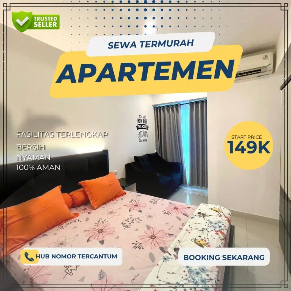 Sewa Apartemen Green Pramuka Harian/Transit Jakarta Pusat Termurah