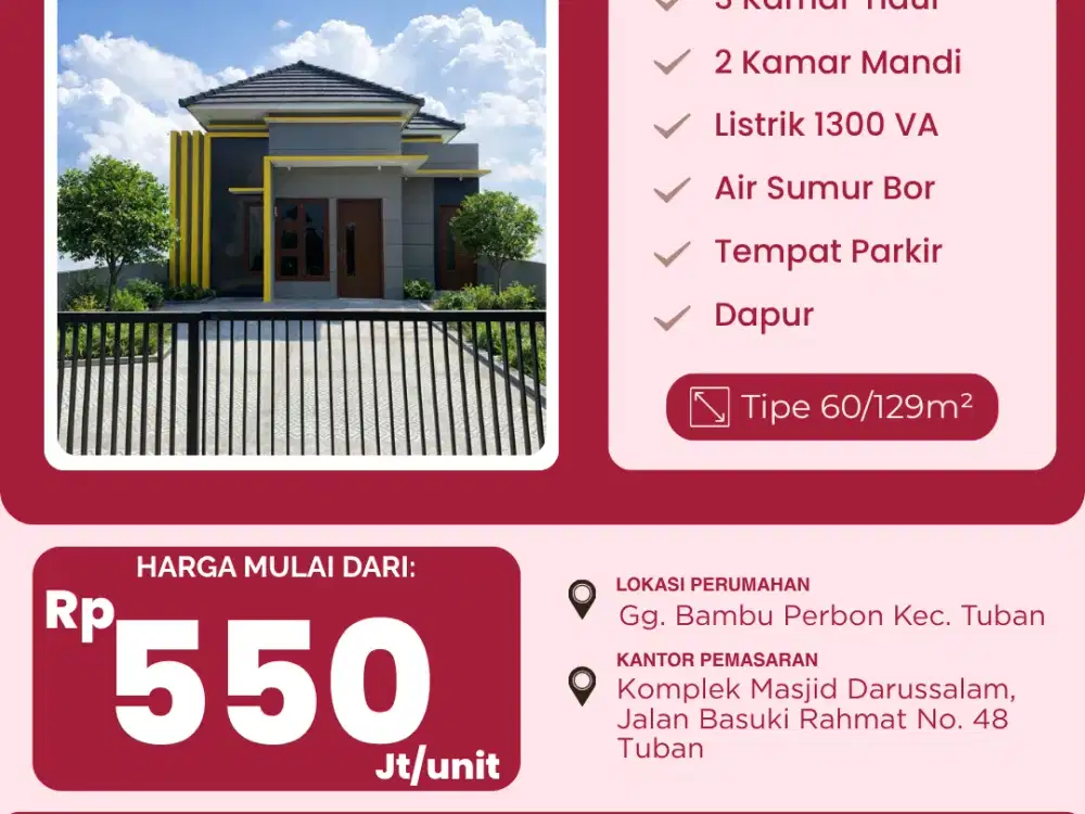Rumah Impian Keluarga BGF House Siap Huni.