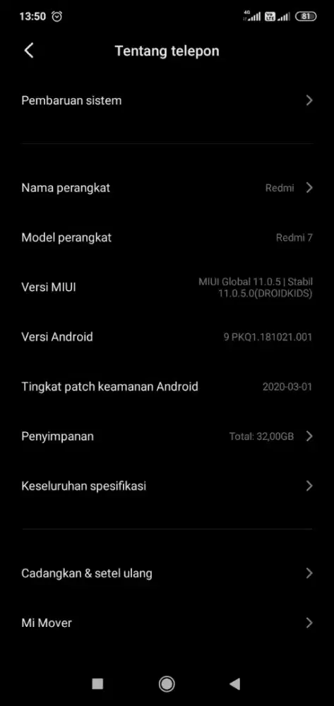 Redmi 7 RAM 3/32GB