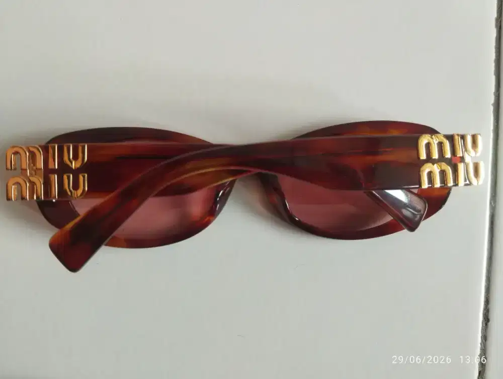 Kacamata Original miu-miu MU 06ZS 26E50U lensa Pink