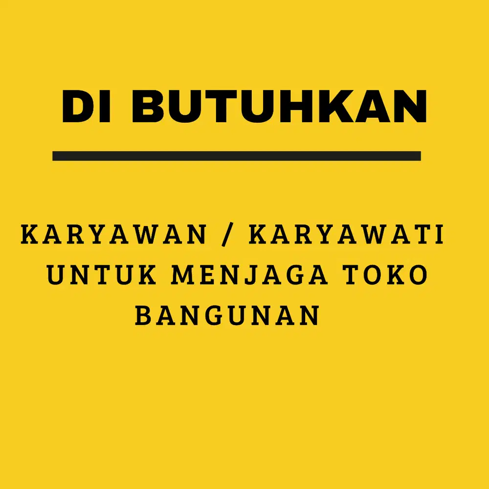 MENCARI PENJAGA TOKO