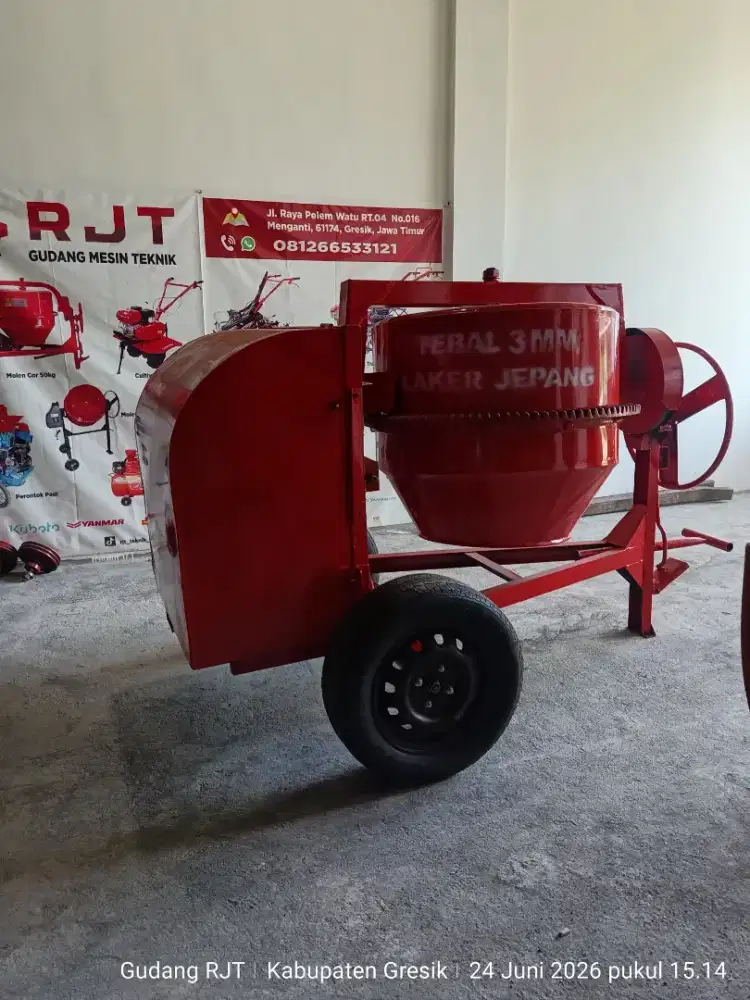 Molen cor 50kg ban mobil komplit diesel siap pakai
