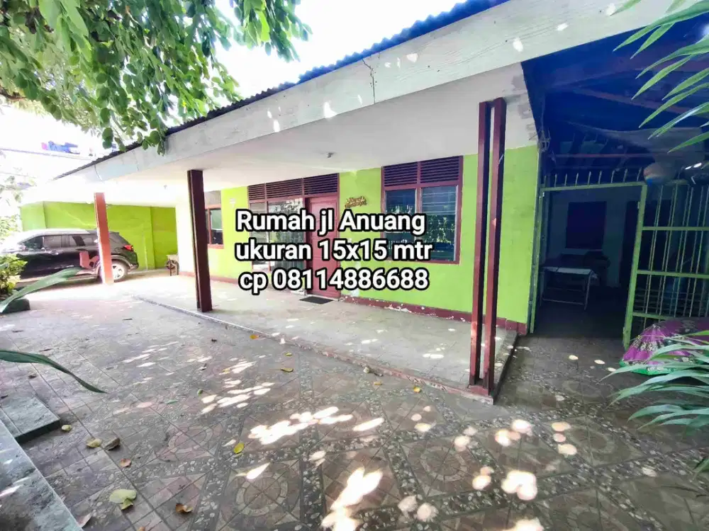 Rumah jl Anuang 15x15 mtr dekat Ratulangi Tupai Serigala onta