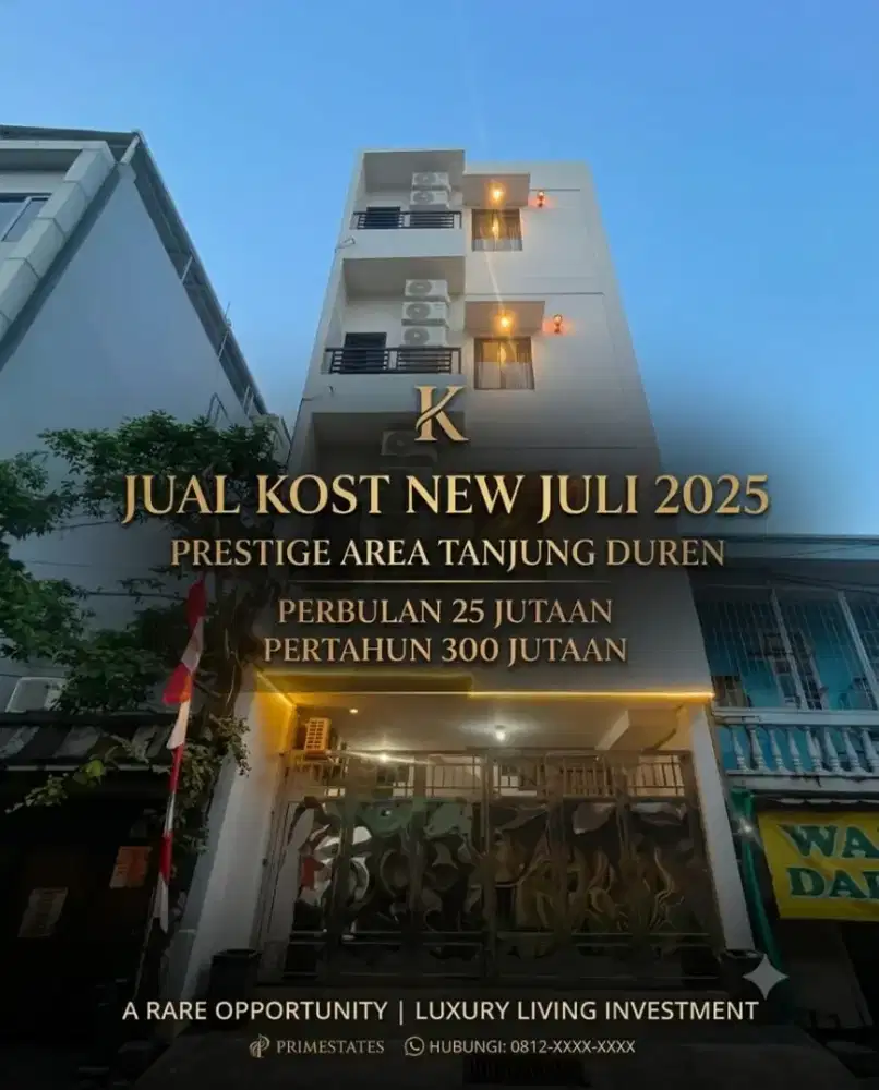 JUAL KOST KOSAN NEW JULI 2025 TOTAL 13 KAMAR DI TANJUNG DUREN JAKBAR