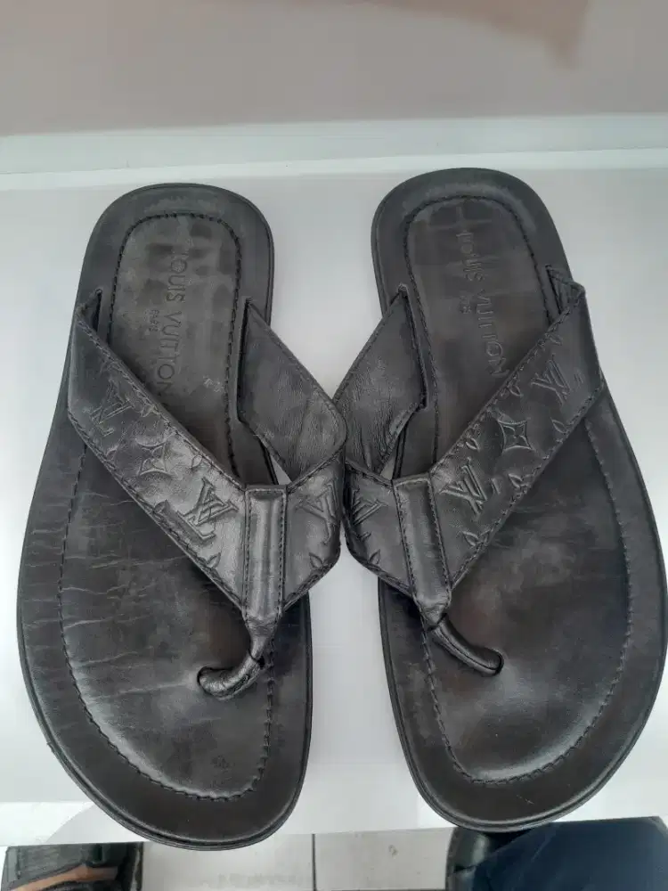 Sandal Louis Vuitton Thong Leather Mens Original