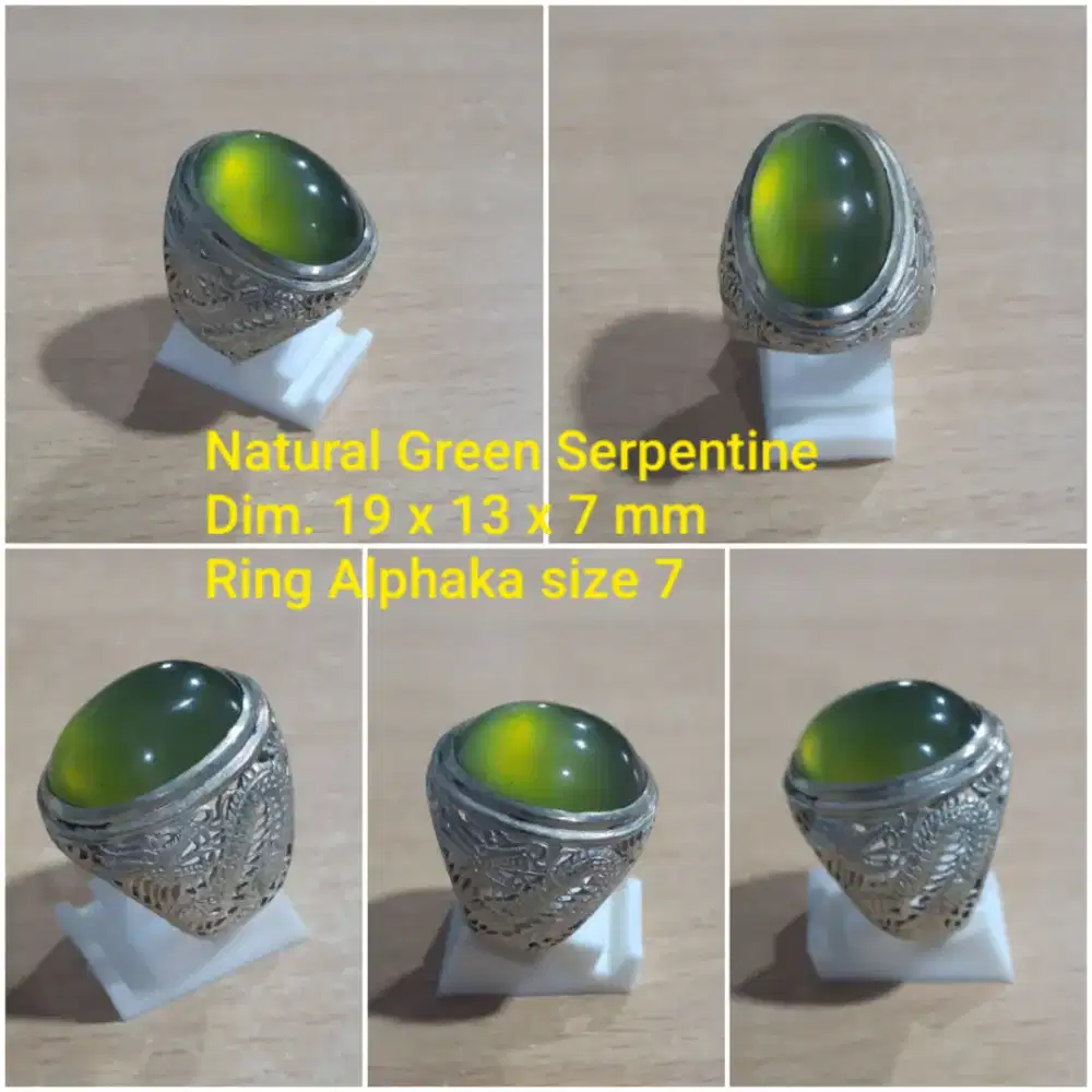 Natural Batu Green Serpentine, Hijau botol