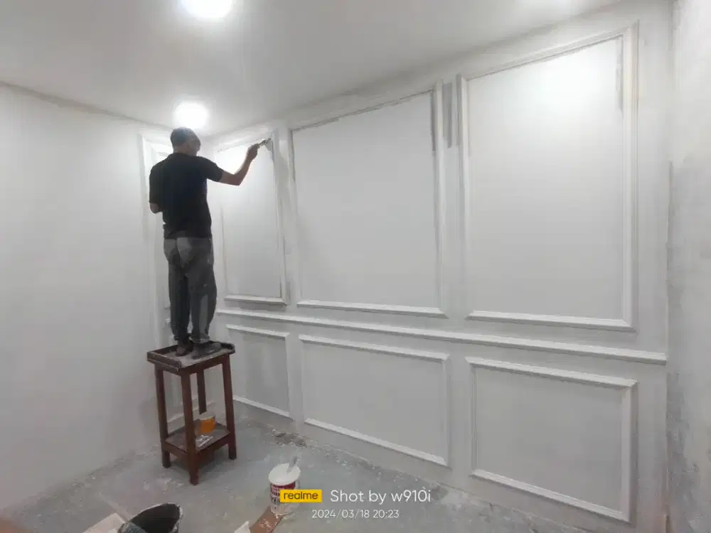 Penyekat ruangan dekor kantor partisi gypsum murah garansi rata