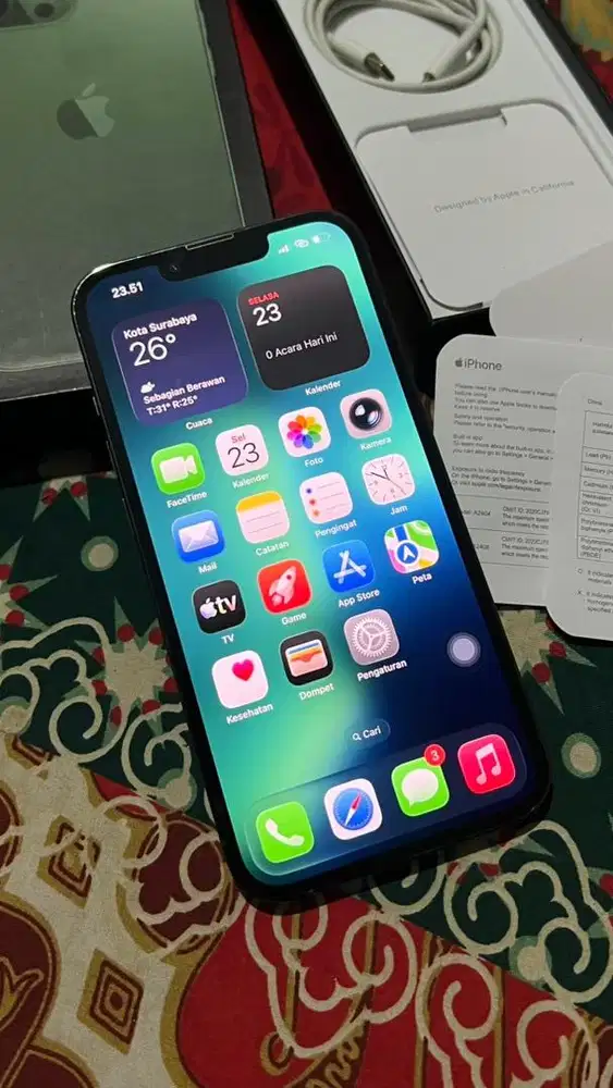 iPhone 13 256GB Green | All Operator | Fullset | Ori Segel
