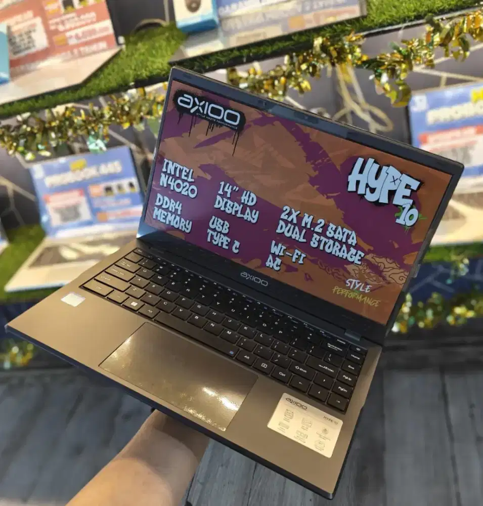 AXIOO HYPE INTEL CELERON RAM 8GB SSD 256GB SIAP PAKAI