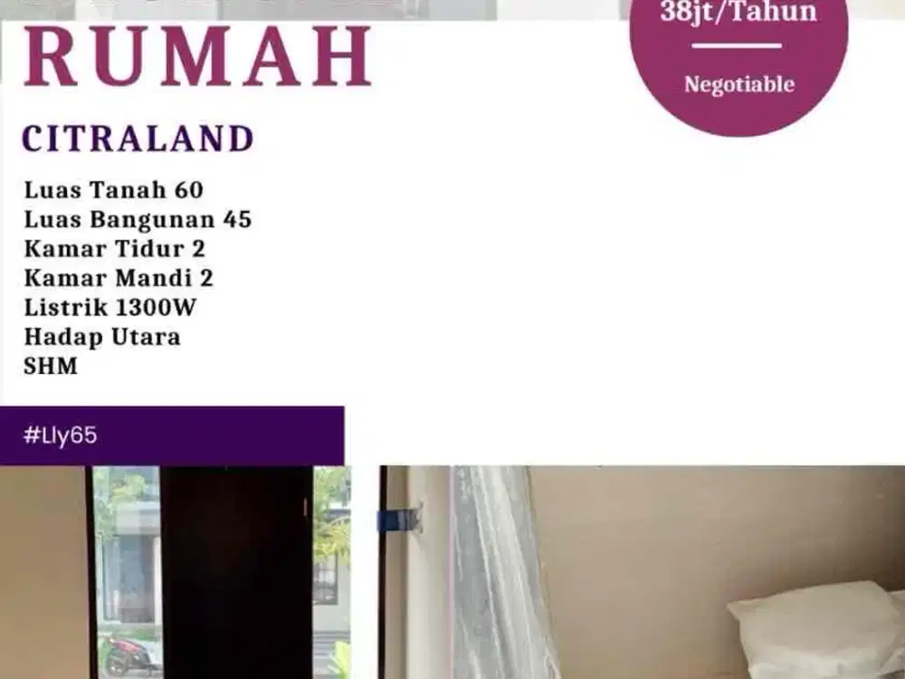 Tersedia rumah cantik untuk di sewa di perumahan citra land cibubur, cileungsi, bogor.