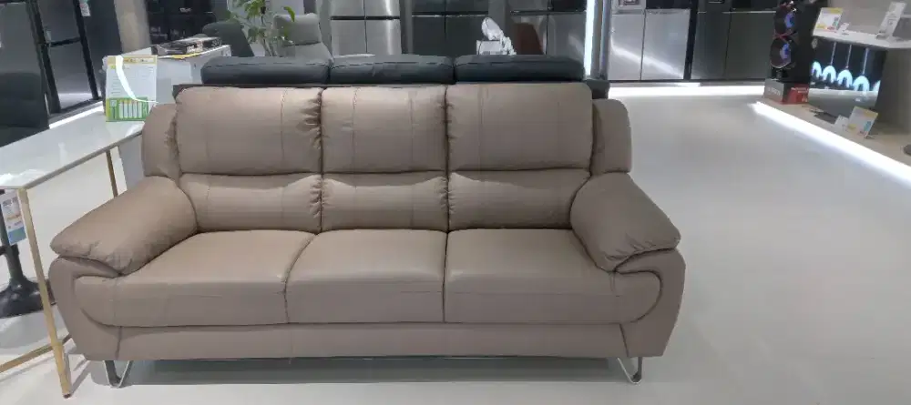 LYLE SOFA 3 SEATER HALF LEATHER 206X94X94