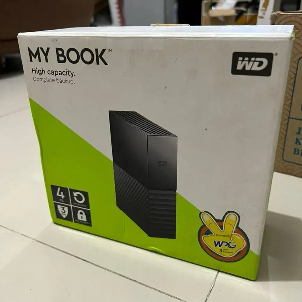 Harddisk Eksternal WD My Book 4TB Box Fullset Normal Hebat