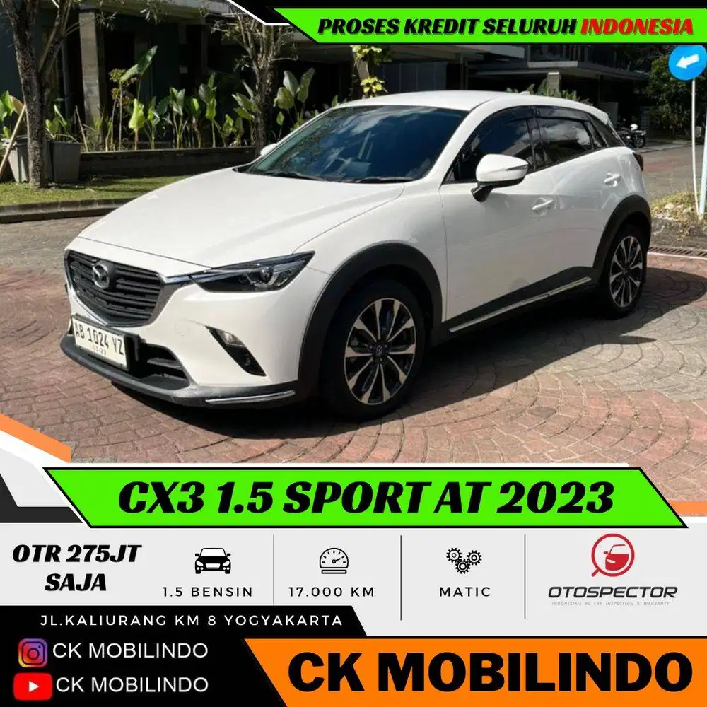 Mazda CX3 Sport Matic 2023 Plat AB ISTIMEWA DP Minim Jazz