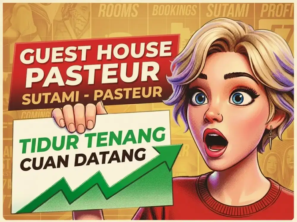 JUAL GUEST HOUSE DI PASTEUR, SETRASARI, SUKAJADI, BANDUNG KOTA.