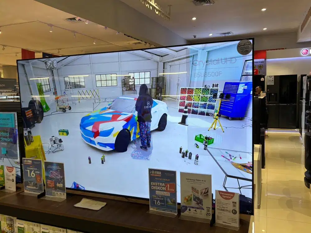 smart tv samsung 85 inch promo angkat display