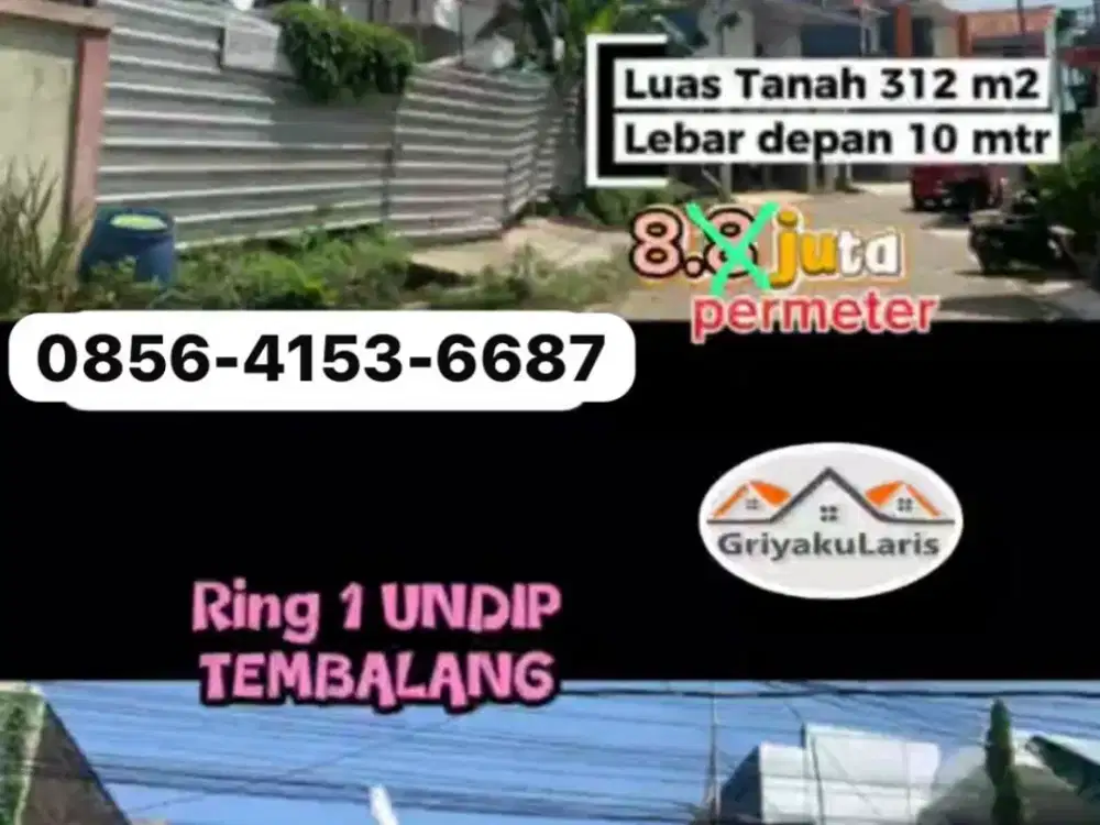 Tanah dijual murah di RING 1 UNDIP lingkungan kos kosan