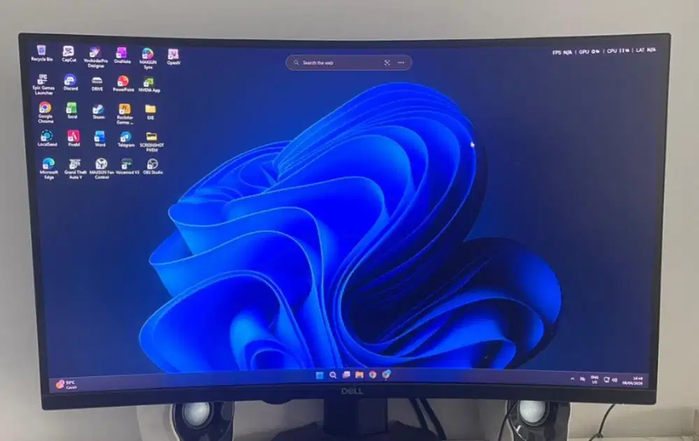 Monitor Dell 27” inch Monitor S2721HGF Curved Monitor