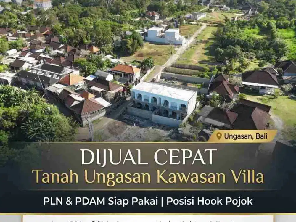 Dijual Cepat Tanah Hook di Pura Masuka Ungasan Badung Bali