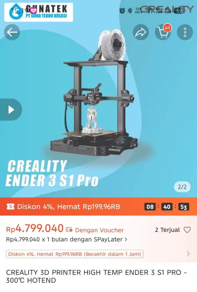 Printer 3D Creatly - Ender 3 S1 Pro
