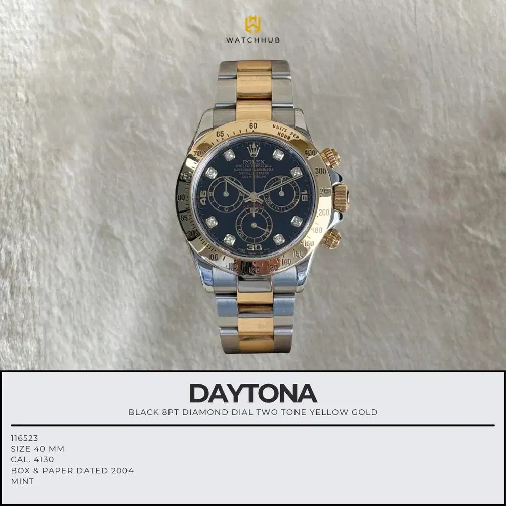 Rolex Daytona Black 8PT Diamond 116523