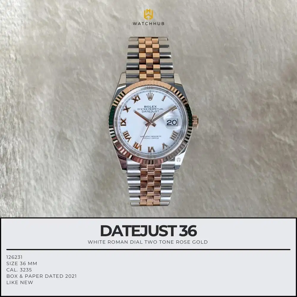 Rolex Datejust 36 White Roman 126231