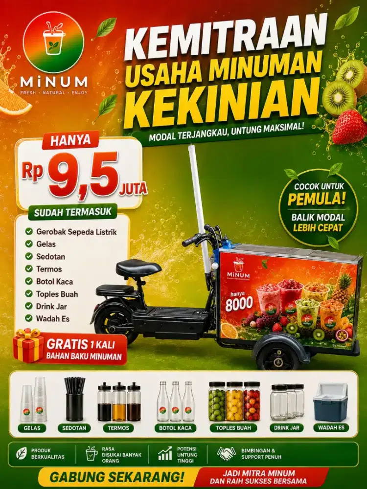 GEROBAK SEPEDA LISTRIK / PROGRAM KEMITRAAN MINUM