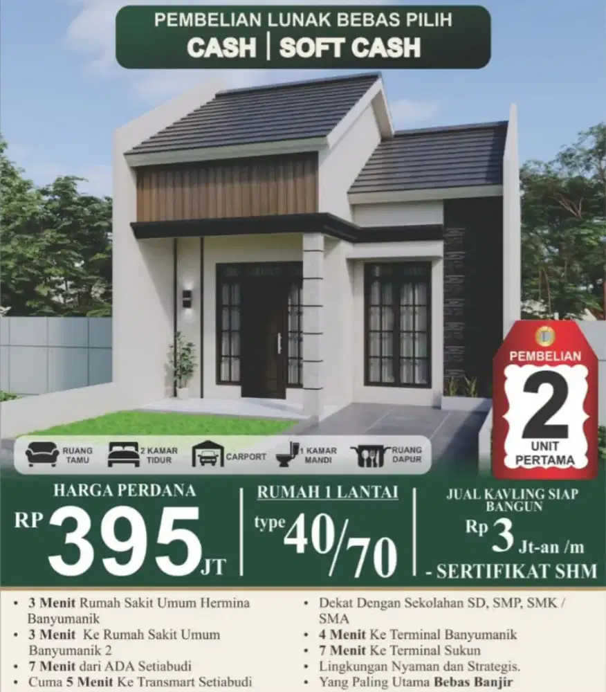 Rumah murah promo spesial banyak bonus
