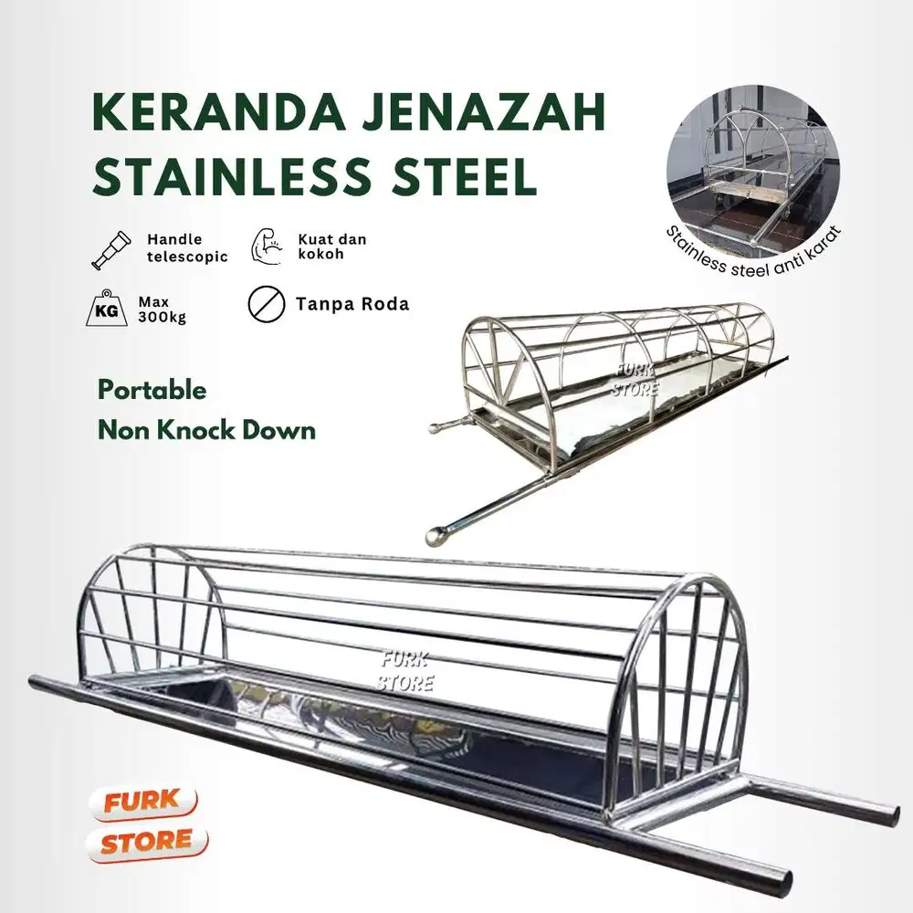 Keranda Jenazah Non Knockdown + Roda – Tipe KJ02 | Keranda Ambulance