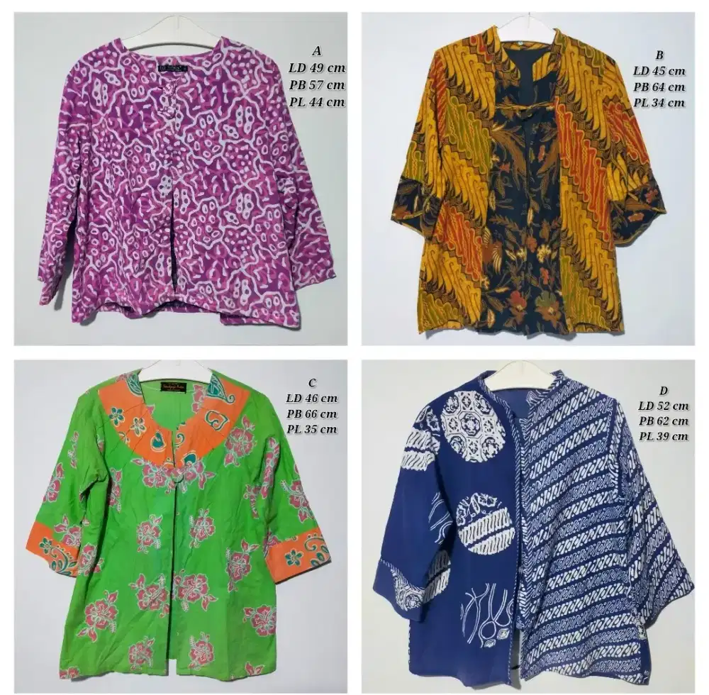 Preloved Kemeja / Blouse / Atasan / Bawahan Batik Wanita Premium