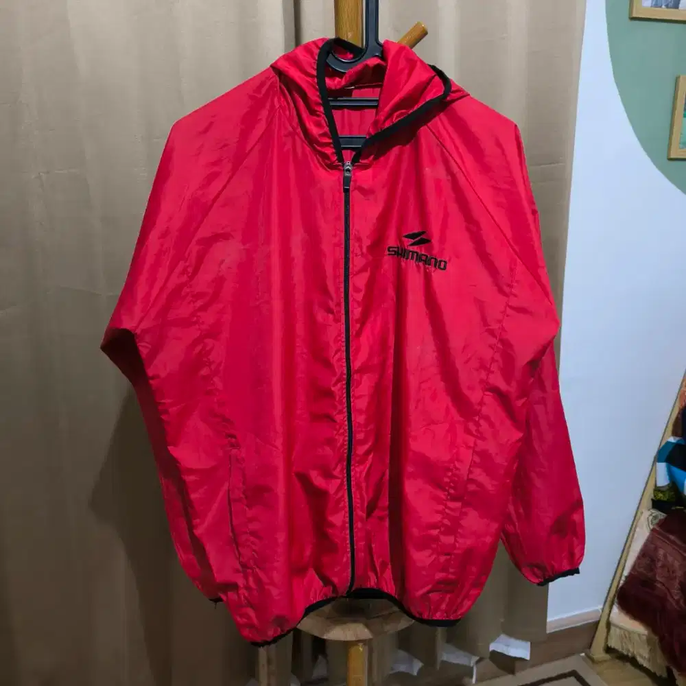 Jaket Olahraga Parasut Merah Red PL